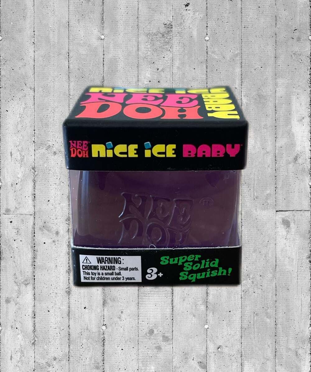 NeeDoh Nice Ice Baby Super Solid Squish Sensory Cube Toy - Purple
